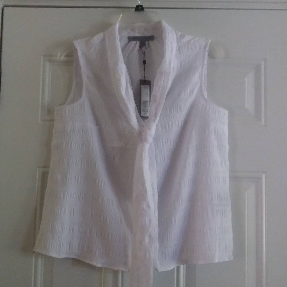 ALEX & PARKER Sleeveless dress blouse Color White Size S
